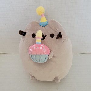 Happy Birthday Cupcake Cake Hat Pusheen Cat Gund Plush Soft Decor Collect 2017